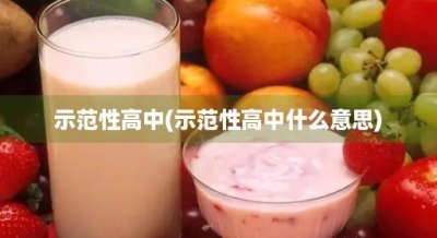 ​示范性高中(示范性高中什么意思)