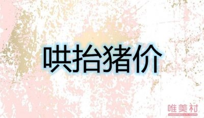 ​女生哄抬猪价什么意思 和女权有什么关系