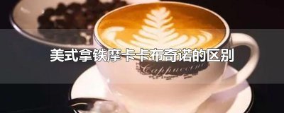 ​美式拿铁摩卡卡布奇诺的区别