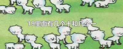 ​19里面有一个10和9个一吗 19里有几个10和几个1