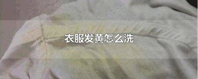 ​白色衣服发黄了,怎么样洗才会白 为什么白色衣服会发黄怎么洗