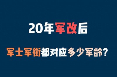 ​军改后，军士军衔对应的军龄