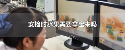 ​安检时水果需要拿出来吗