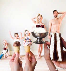 ​一组超有创意的家庭亲子照，满满的爱