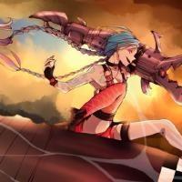 lol卡通头像 q版暴走萝莉金克丝头像