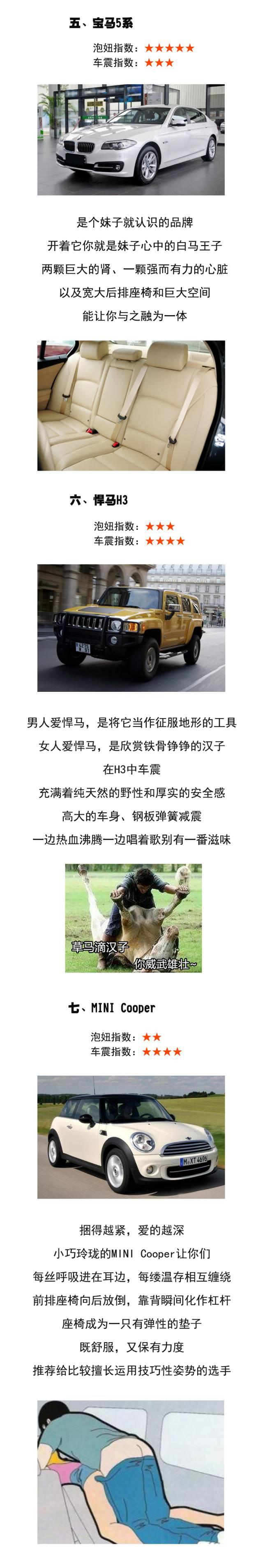 情人节最适合啪啪啪的九款车型-