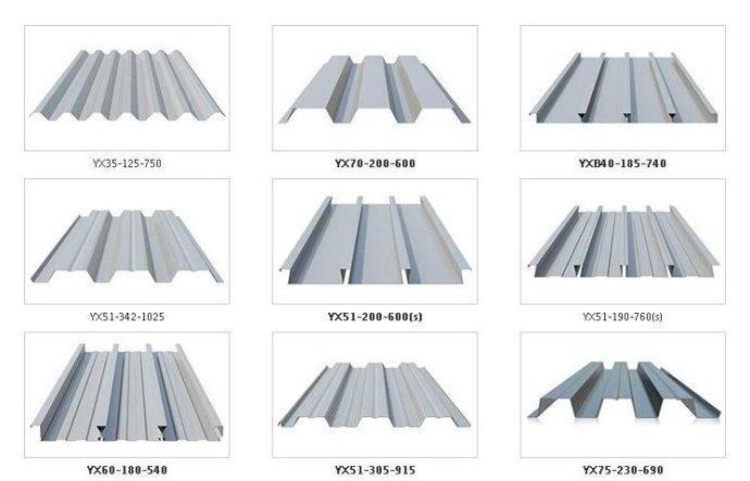 压型钢板常用的规格型号参数