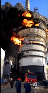 脱硫塔事故频发,防腐材料着的火,电焊切割惹的祸