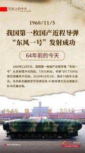 ​历史上的今天——我国第一枚国产近程导弹“东风一号”发射成功