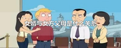 ​女婿与女方父母是什么关系