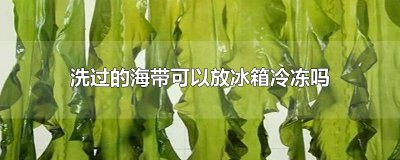 ​洗过的海带可以放冰箱冷冻吗